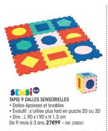 tapis 9 dalles sensorielles sensi bul