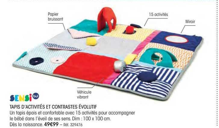tapis d'activités et contrastes évolutif sensi bul