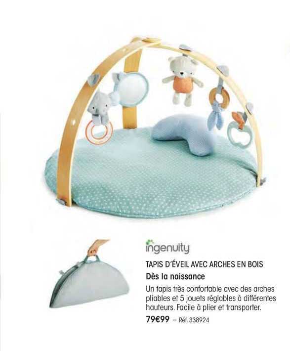 tapis d'éveil avec arches en bois ingenuity