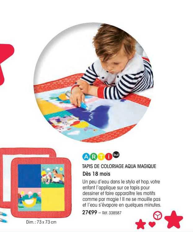 tapis de coloriage aqua magique arti bul