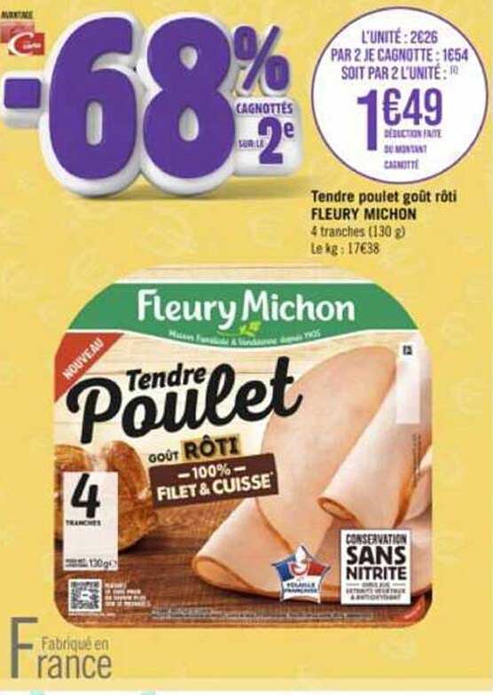 tendre poulet goût rôti fleury michon