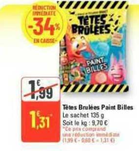 têtes brûlées paint billes
