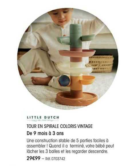 tour en spirale coloris vintage little dutch