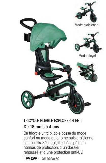 tricycle pliable explorer 4 en 1