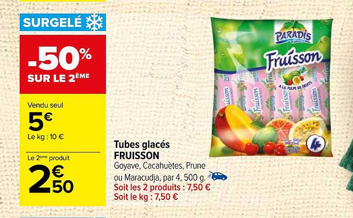 Tubes Glacés Fruisson