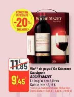 vin de pays d'oc cabernet sauvignon roche mazet