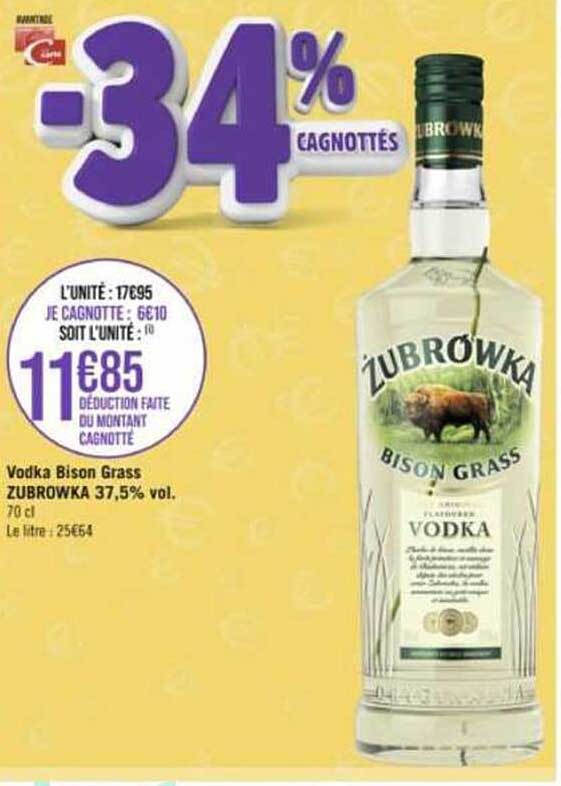 vodka bison grass zubrowka 37,5% vol.