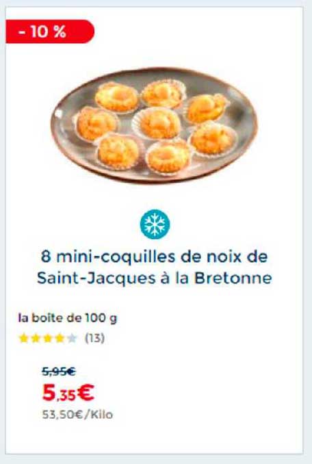 8 mini-coquilles de noix de saint-jacques à la bretonne