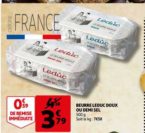 beurre leduc doux ou demi sel
