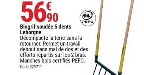 Biogrif Soudée 5 Dents Leborgne