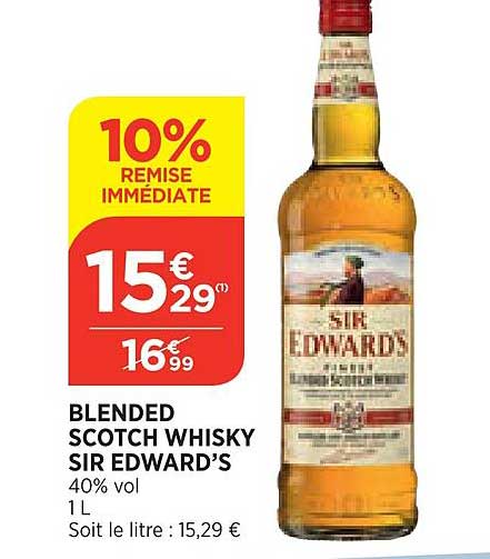 blended scotch whisky sir edward's