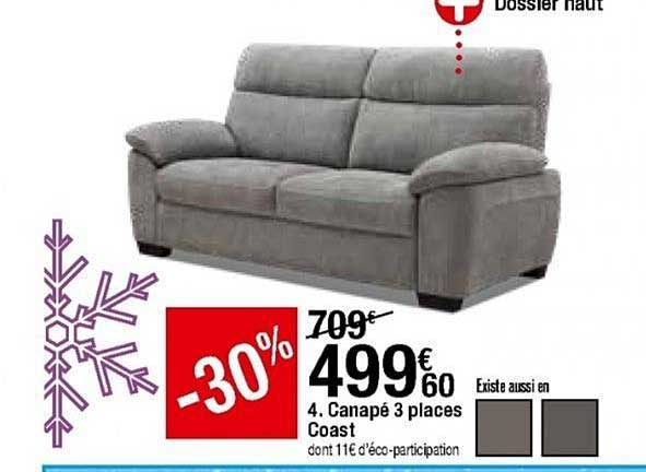 canapé 3 place coast