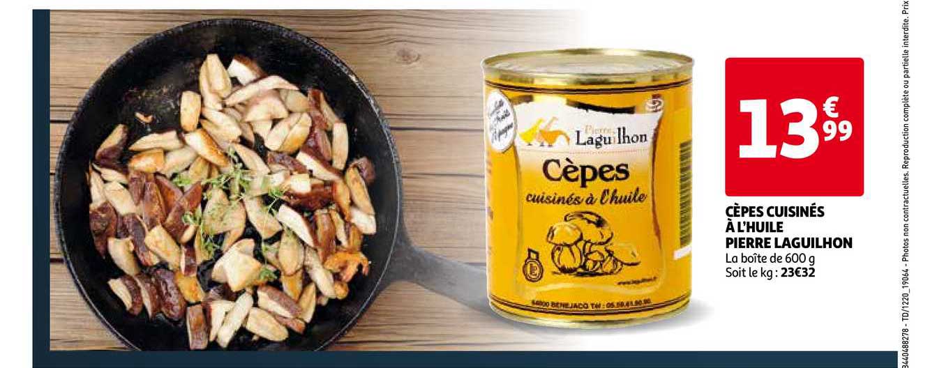 cèpes cuisinés à l'huile pierre laguilhon
