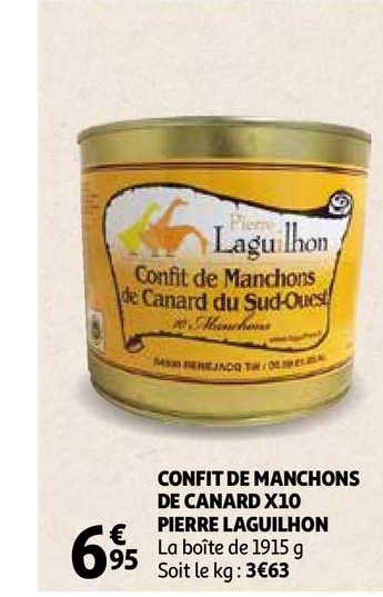 confit de manchons de canard x10 pierre laguilhon