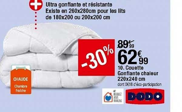 Couette Gonflante Chaleur 220 X 240 Cm