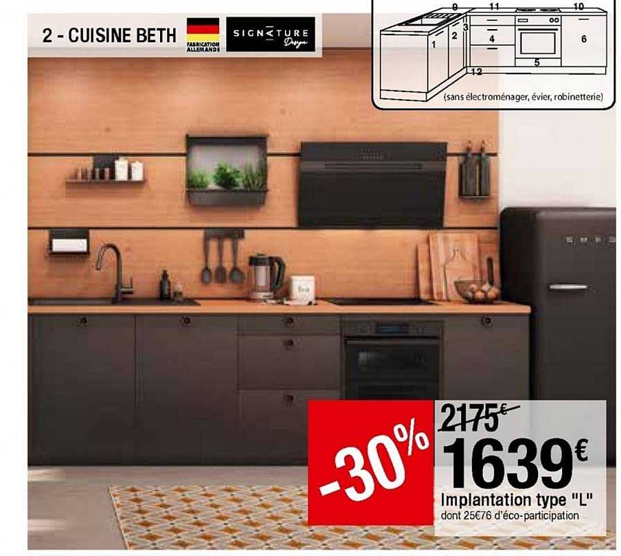 cuisine beth signature : implantation type "l"