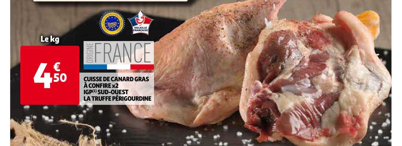 cuisse de canard gras à confire x2 igp sud-ouest la truffe périgourdine