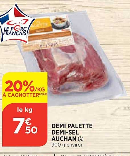 demi-palette demi-sel auchan