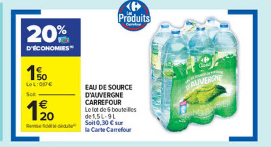 Eau De Source D'auvergne Carrefour