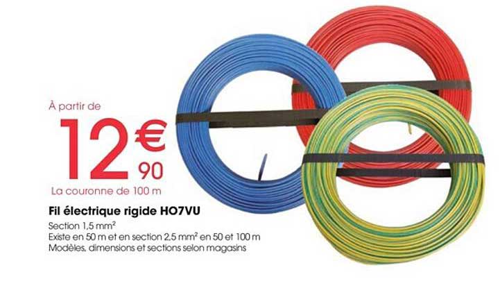 fil électrique rigide h07vu