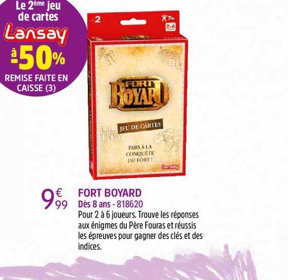 fort boyard le 2ème jeu de cartes lansay à -50% remise faite en caisse