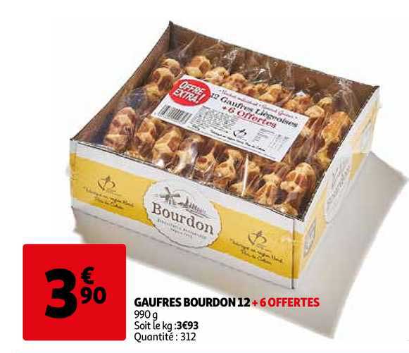 gaufres bourdon 12 + 6 offertes