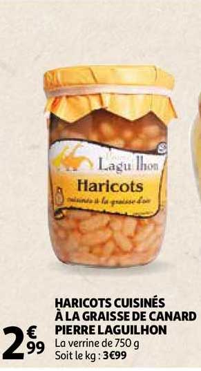 haricots cuisinés à la graisse de canard pierre laguilhon