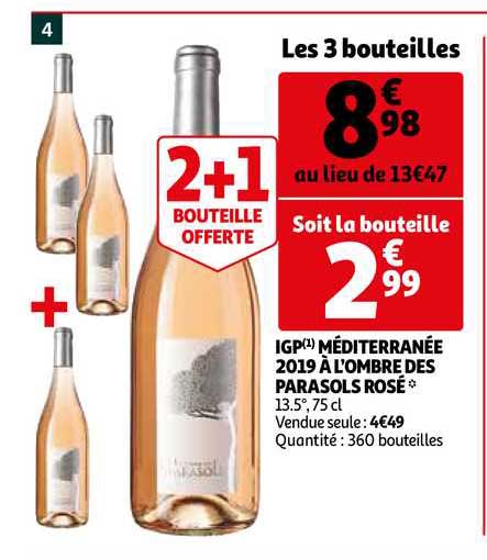 igp méditerranée 2019 à l'ombre des parasols rosé