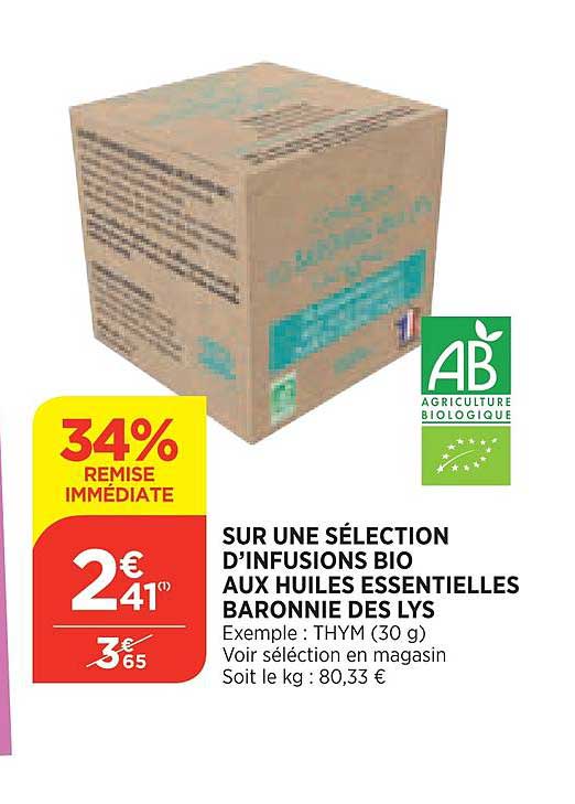 infusions bio aux huiles essentielles baronnie des lys