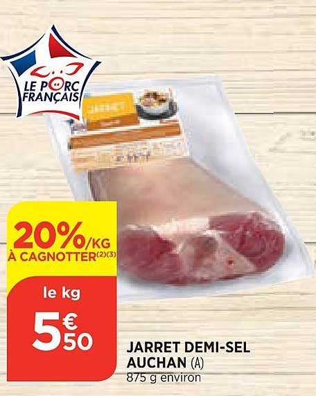 jarret demi-sel auchan