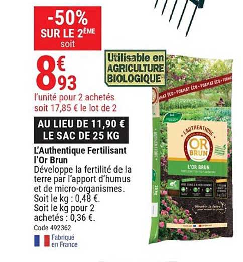 l'authentique fertilisant l'or brun