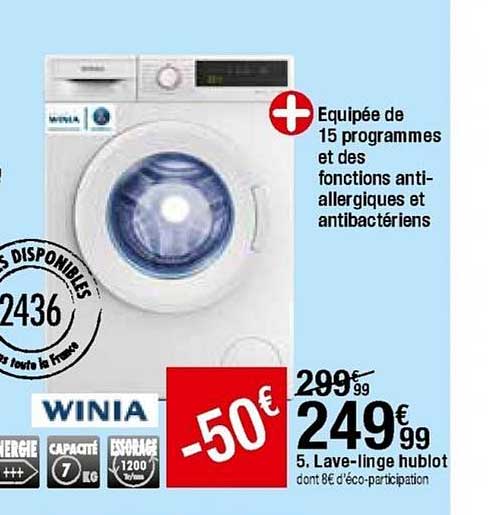 lave-linge hublot winia