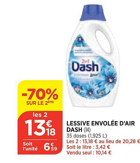 lessive envolée d'air dash