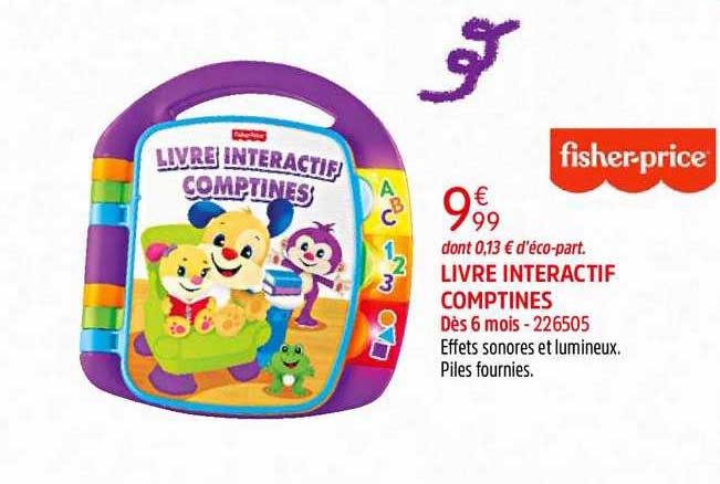 livre interactif comptines fisher price