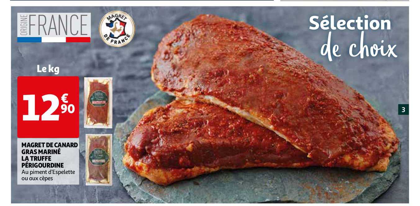 magret de canard gras mariné  la truffe périgourdine