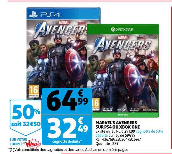 marvel's avengers sur ps4 ou xbox one