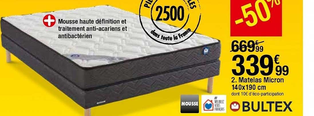 matelas micron 140 x 190 cm
