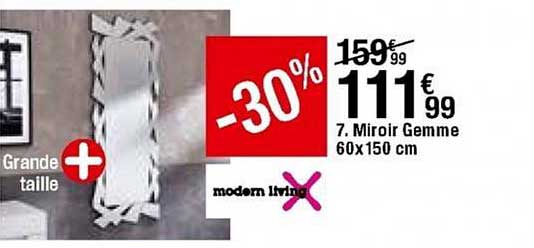 miroir gemme 60 x 150 cm