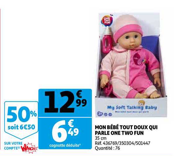 mon bébé tout doux qui parle one two fun