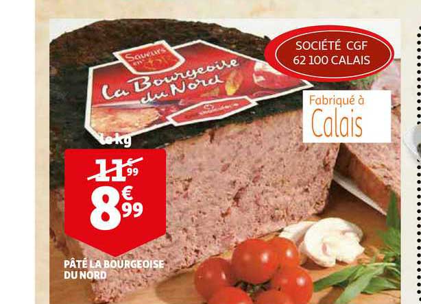 pâté la bourgeoise du nord saveur en or