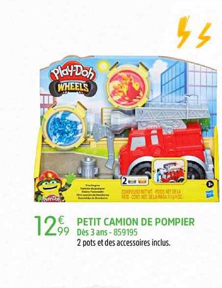 petit camion de pompier play doh