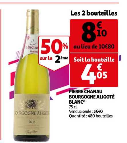 pierre chanau bourgogne aligoté blanc