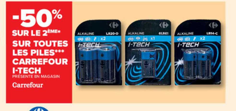 piles carrefour i-tech