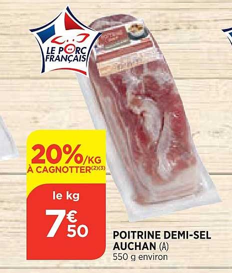 Poitrine Demi-sel Auchan