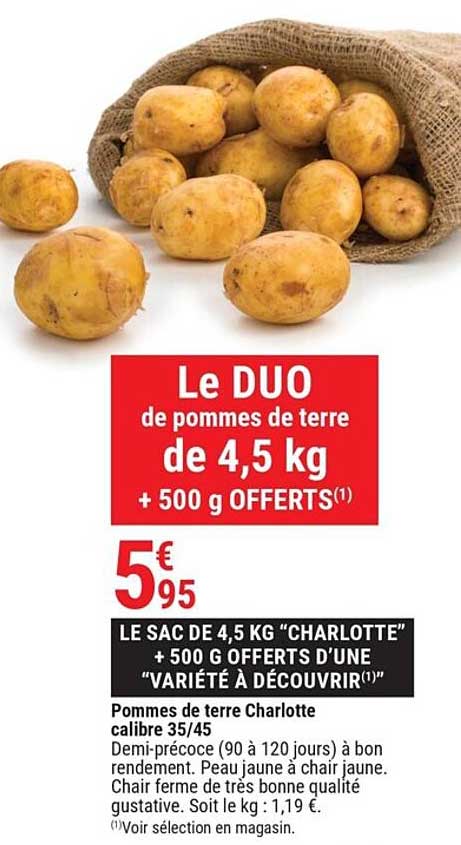 pommes de terre charlotte