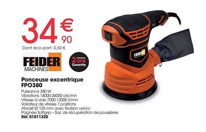 ponceuse excentrique fp0380 feider machines
