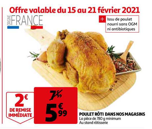 poulet rôti dans nos magasins