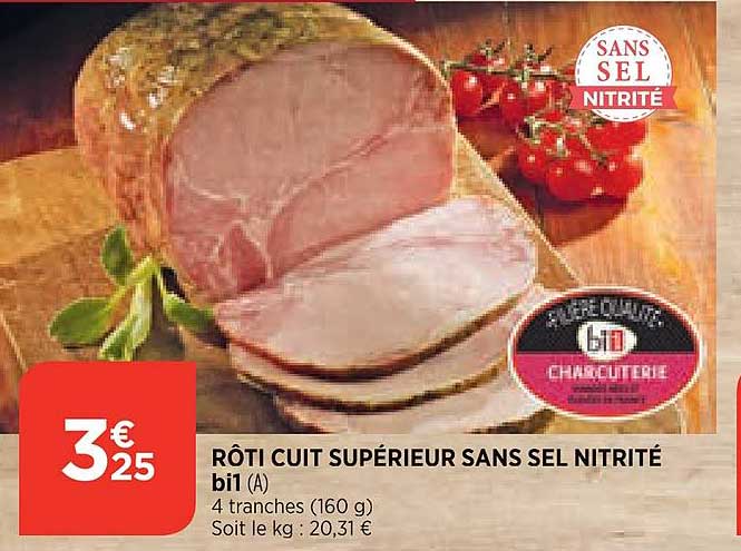 Rôti Cuit Supérieur Sans Sel Nitrité Bi1