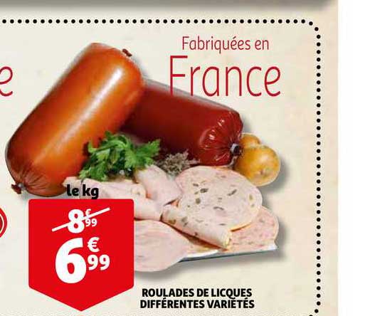 roulades de licques différentes variétés