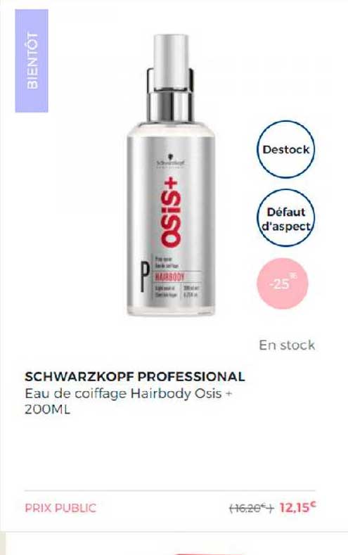 schwarzkopf professional eau de coiffage hairbody osis